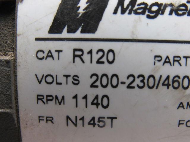 Magnetek 10-349272 R120 1HP Electric Motor 208-230/460V 1140RPM 3PH N145T Frame