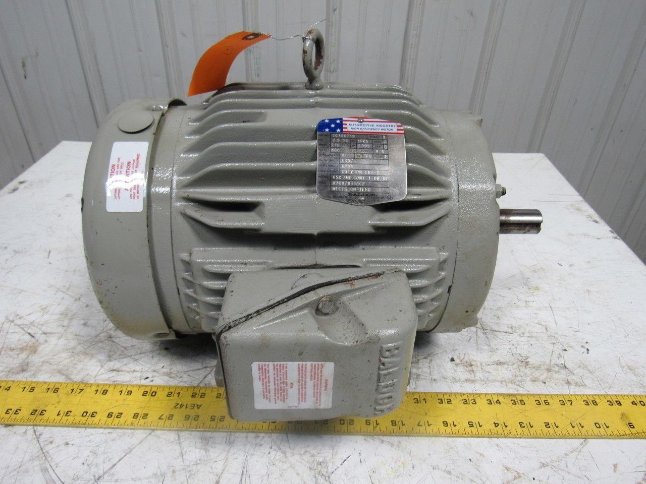 Baldor 1G356719 7-1/2HP Automotive Industry Electric Motor 460V 3245RPM 215Frame