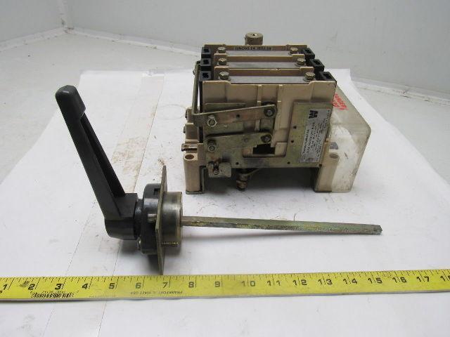 Hubbell USF-B13M 125A Ui 1000V Ue 660V Fused Disconnect W/Door Handle