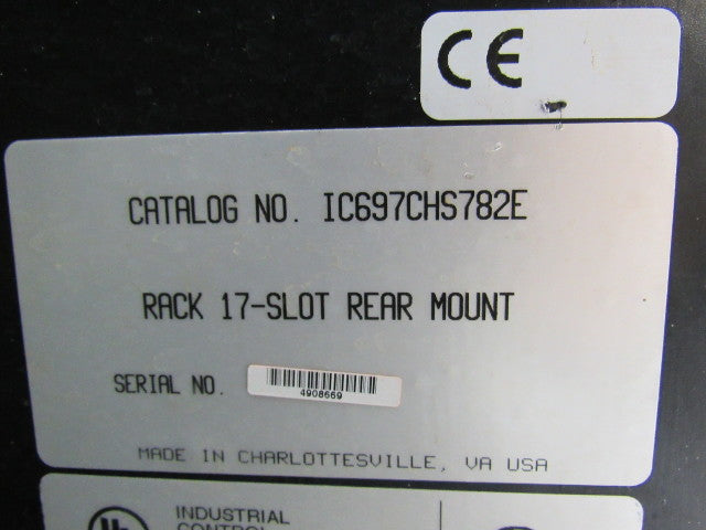 GE Fanuc IC697CHS782E 17 Slot Rack Rear Mount Chassis