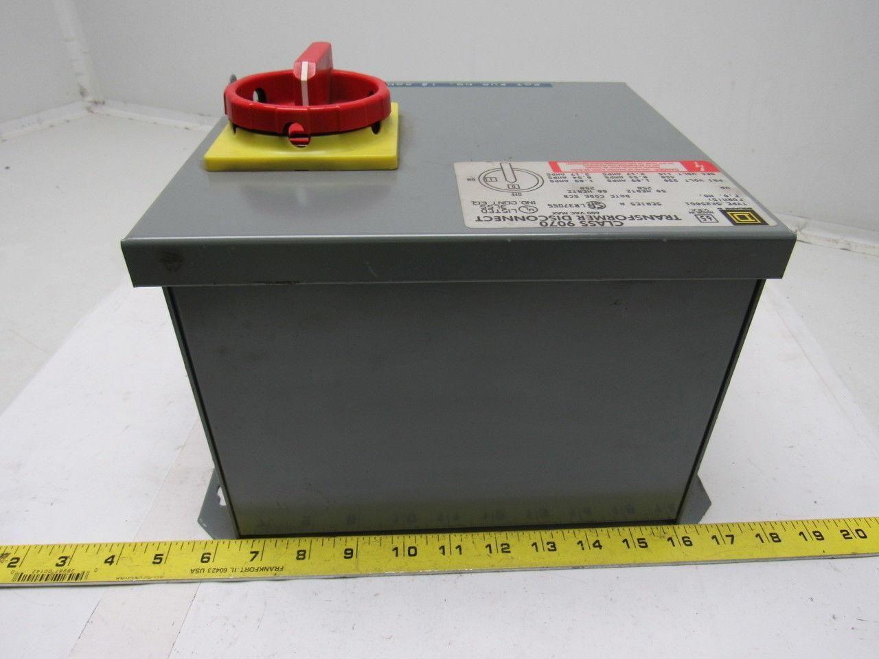Square D SK250G1 Ser A Class 9070 Transformer Disconnect 230/460V Pri 115V Sec.