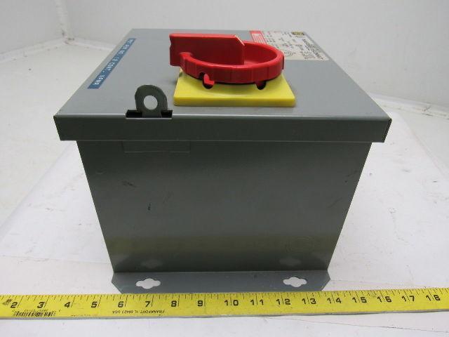 Square D SK250G1 Ser A Class 9070 Transformer Disconnect 230/460V Pri 115V Sec.