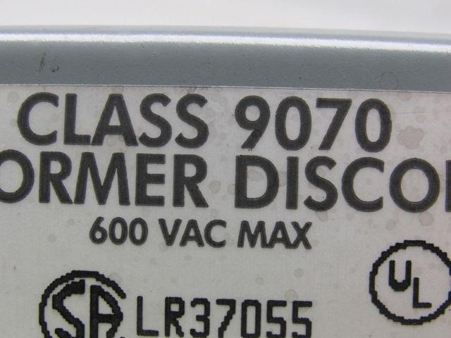 Square D SK250G1 Ser A Class 9070 Transformer Disconnect 230/460V Pri 115V Sec.