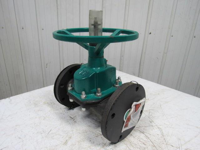 TruTech 4CAHC-CA-A-2 Hand Operated Rubber Diaphragm Valve 4" Flanged 150PSI