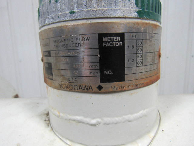 Yokogawa Yewmag YM340G-AA1-LSAXA 16" (400mm) Flow Tube /Magnetic Flow Transducer