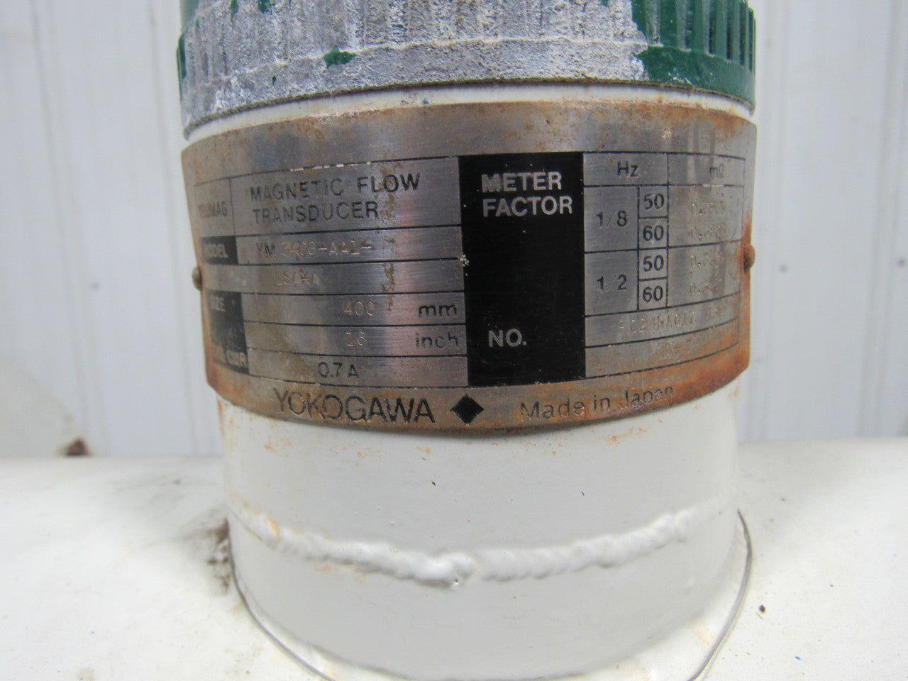 Yokogawa Yewmag YM340G-AA1-LSAXA 16" (400mm) Flow Tube /Magnetic Flow Transducer
