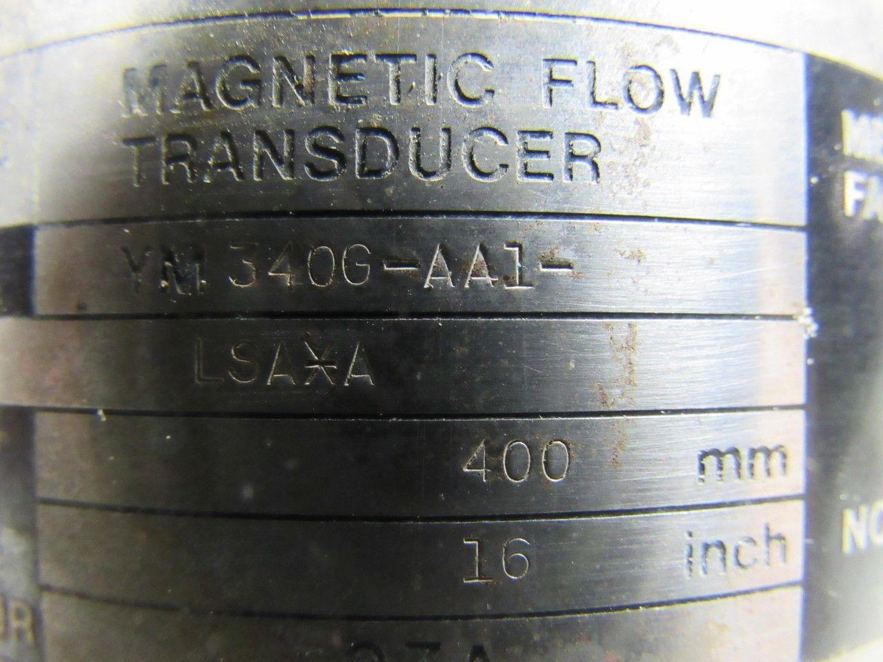 Yokogawa Yewmag YM340G-AA1-LSAXA 16" (400mm) Flow Tube /Magnetic Flow Transducer