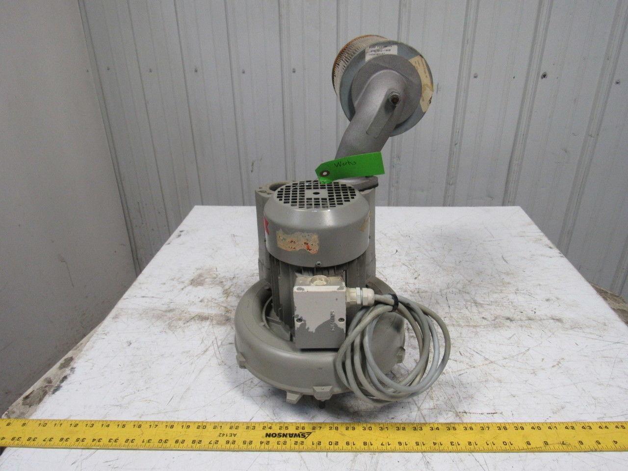 SIEMENS ELMO-G G2BH1403 Vacuum Blower 60Hz 380Y 3420 UpM .9kW