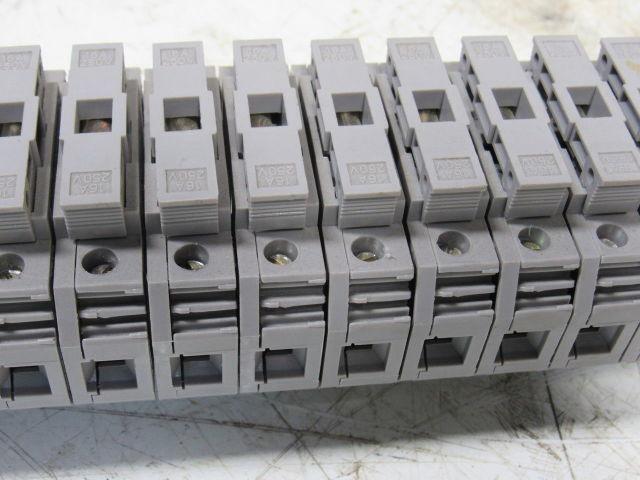 Entrelec 011537805 M10/16 Fuse Holder Terminal Block Din Rail Mount Lot of 60