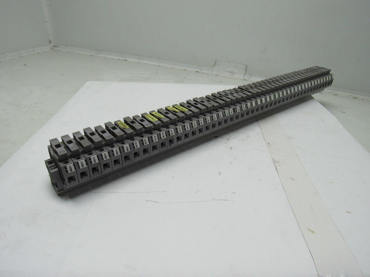 Entrelec 011537805 M10/16 Fuse Holder Terminal Block Din Rail Mount Lot of 45