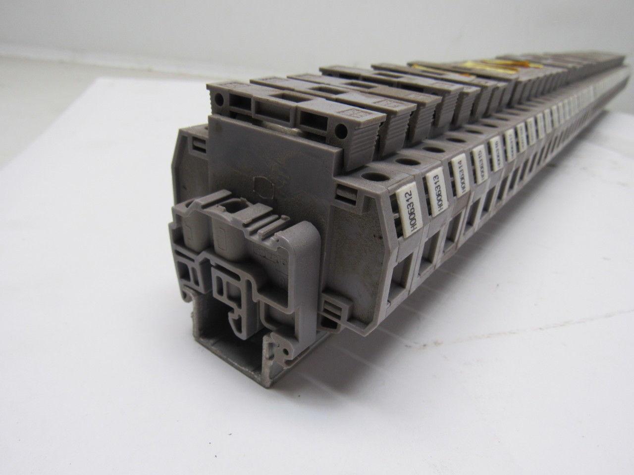 Entrelec 011537805 M10/16 Fuse Holder Terminal Block Din Rail Mount Lot of 45