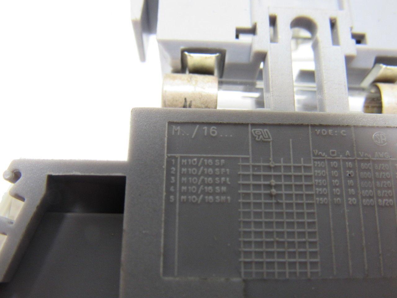 Entrelec 011537805 M10/16 Fuse Holder Terminal Block Din Rail Mount Lot of 45