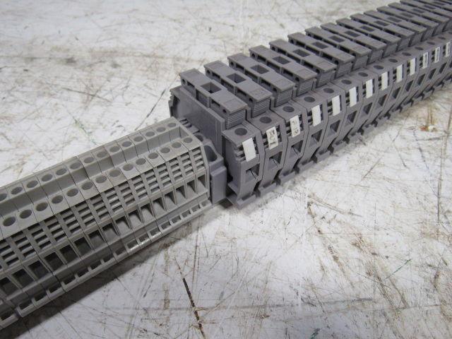 Entrelec 011537805 M10/16 Fuse Holder Terminal Block Din Rail Mount Lot of 42