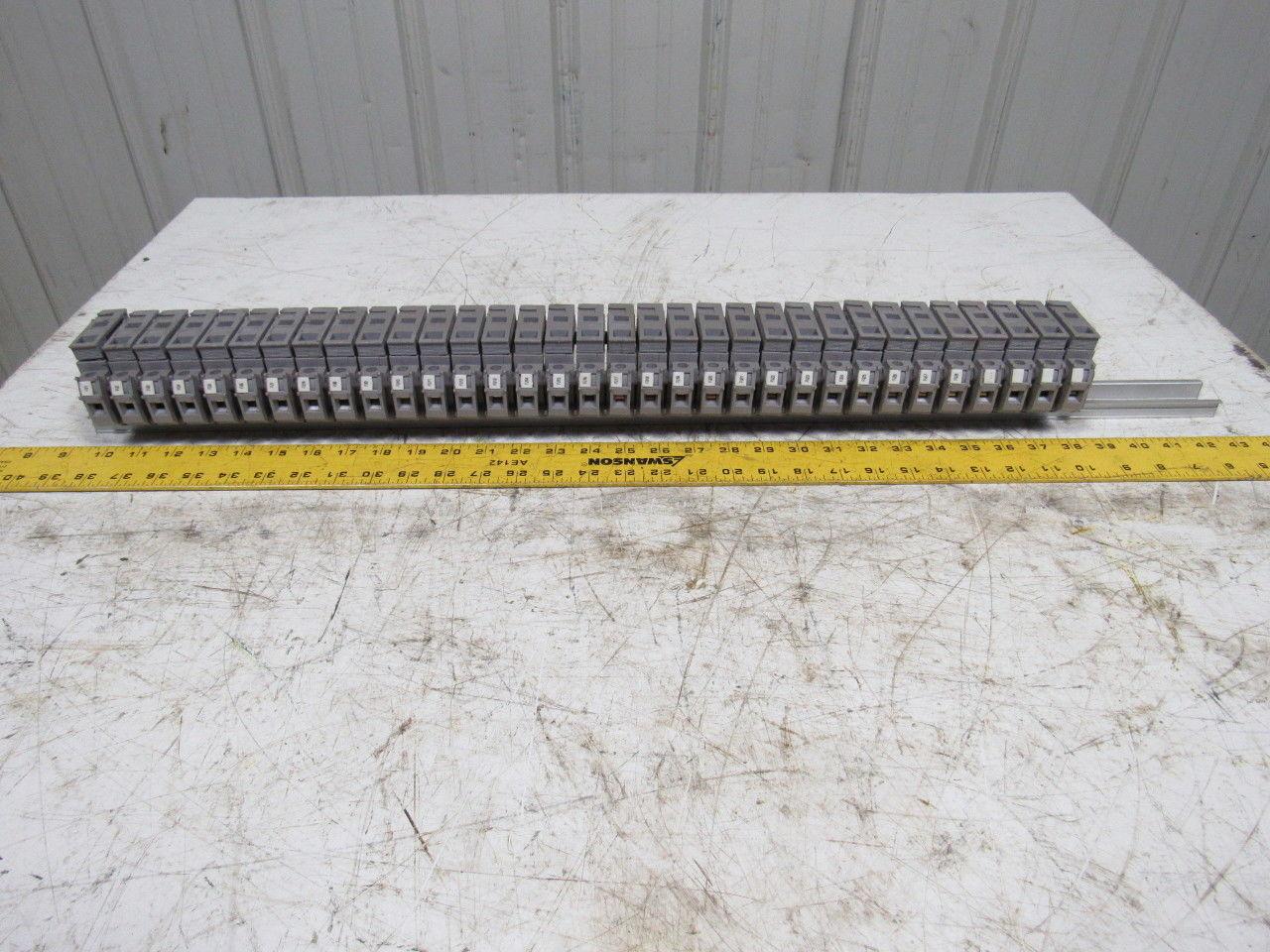 Entrelec 011630324 MB10/22S Fuse Holder Terminal Block Din Rail Mount Lot of 32