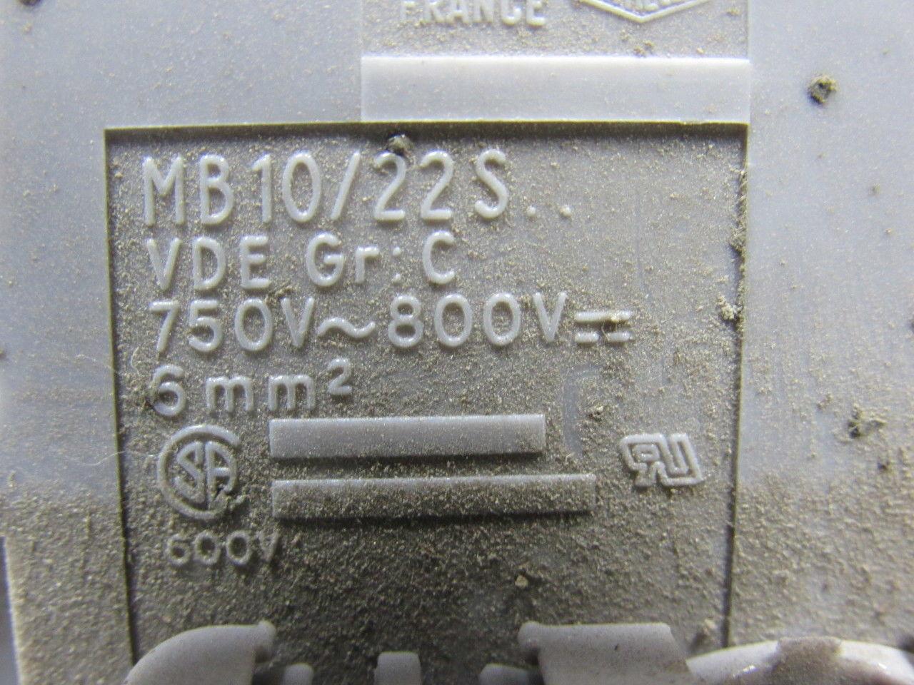 Entrelec 011630324 MB10/22S Fuse Holder Terminal Block Din Rail Mount Lot of 32