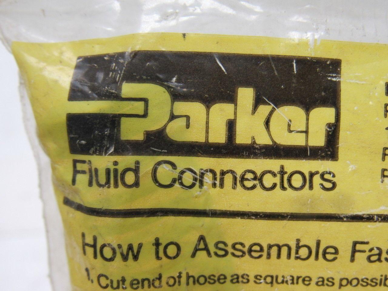 PARKER FLUID FAST-STOR Hose Assembly Kit Fluid Connector Lot/17 NIB