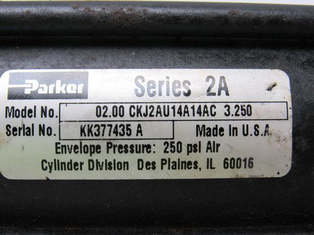Schrader Bellows CKJ2AU14A14AC Double Ended Pneumatic Cylinder 2" Bore 3-1/4" St