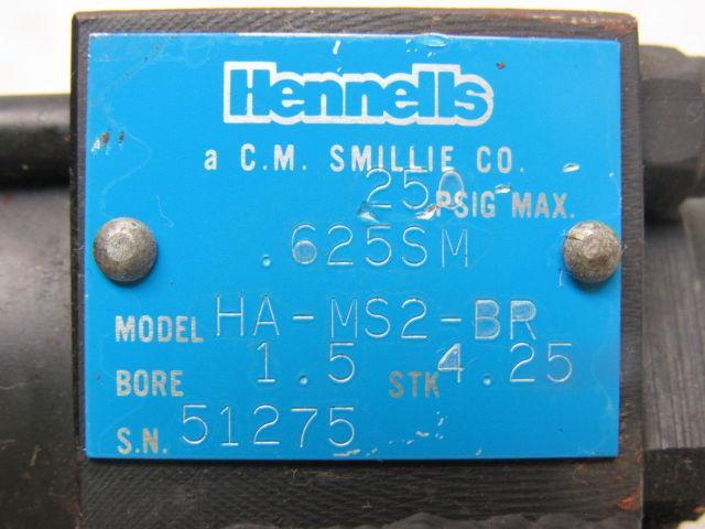 Hennells HA-MS2-BR Pneumatic Air Cylinder 1-1/2" Bore 4-1/4" Stroke