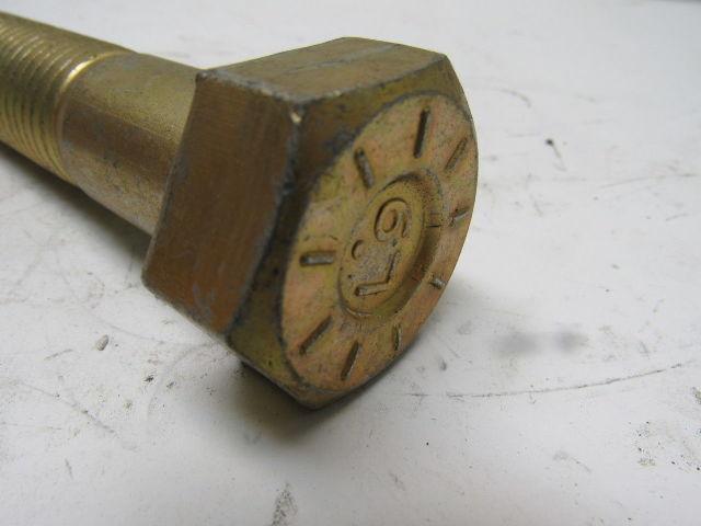 Grade 9 Hex Head Cap Screw 1"-8x4" UNC Zinc Yellow Fastener Finish Steel