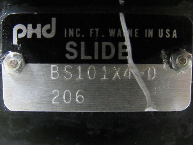 PHD BS101X4D206 Pneumatic Linear Slide 10"x10"x2-3/4" 4" Stroke 150 PSI Max.