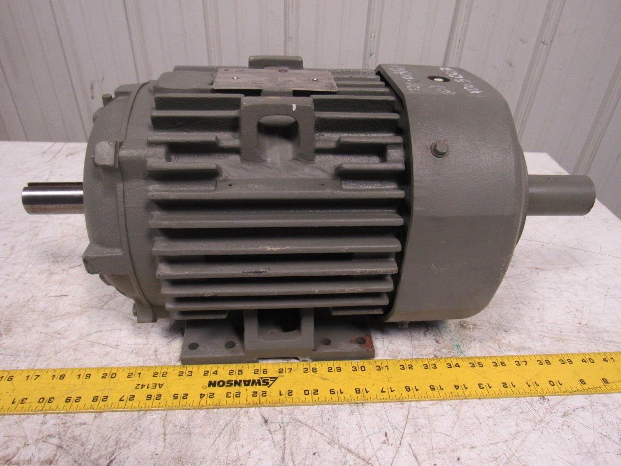 General Electric DBL Shaft 7.5 Hp Electric Motor 230/460V 213TZ Frame 1750RPM