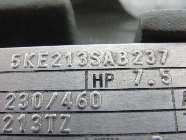 General Electric DBL Shaft 7.5 Hp Electric Motor 230/460V 213TZ Frame 1750RPM