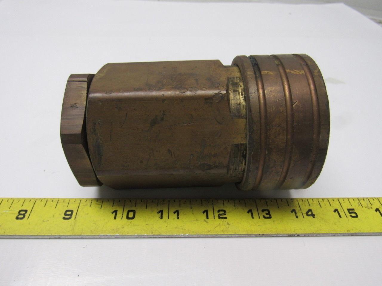 Parker BH12-60 Brass Quick Coupling 1-1/2" Body 1-1/4"NPT Female Thread