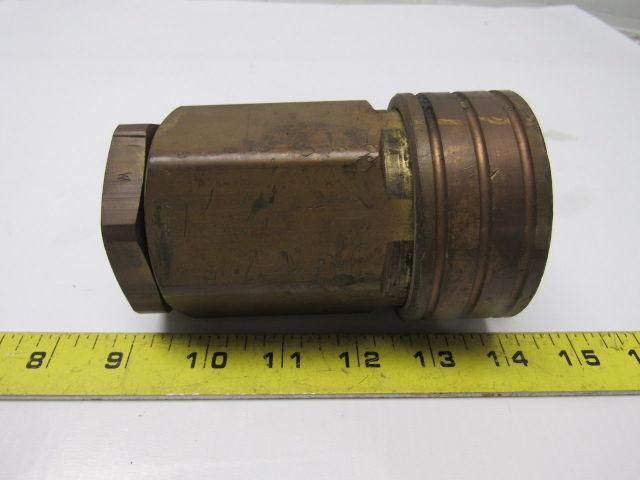 Parker BH12-60 Brass Quick Coupling 1-1/2" Body 1-1/4"NPT Female Thread