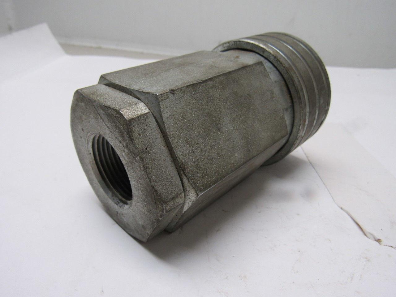 Parker H12-62 Steel 1-1/2" Body Poppet Valve Shut off 1"NPTF Quick Coupling
