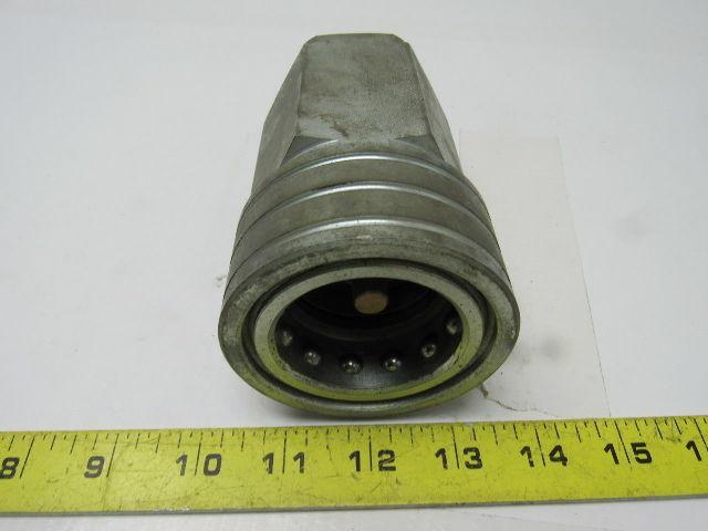 Parker H12-62 Steel 1-1/2" Body Poppet Valve Shut off 1"NPTF Quick Coupling