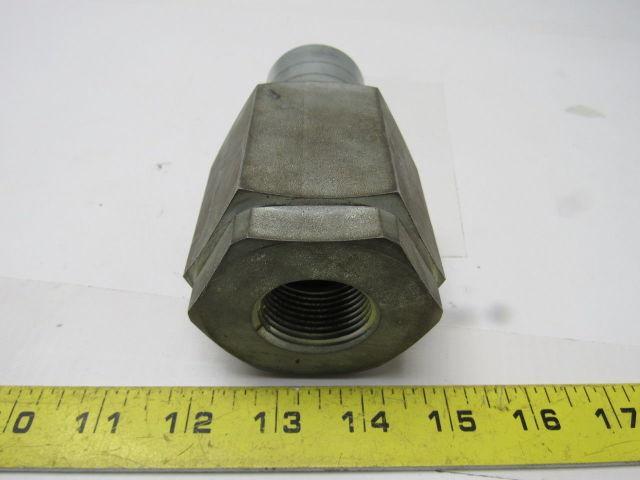 Parker H12-63 Steel 1-1/2" Body Poppet Valve Shut off 1"NPTF Quick Coupling Male