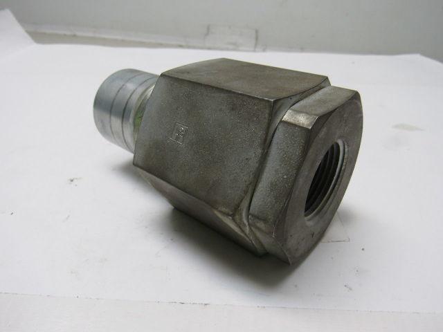 Parker H12-63 Steel 1-1/2" Body Poppet Valve Shut off 1"NPTF Quick Coupling Male