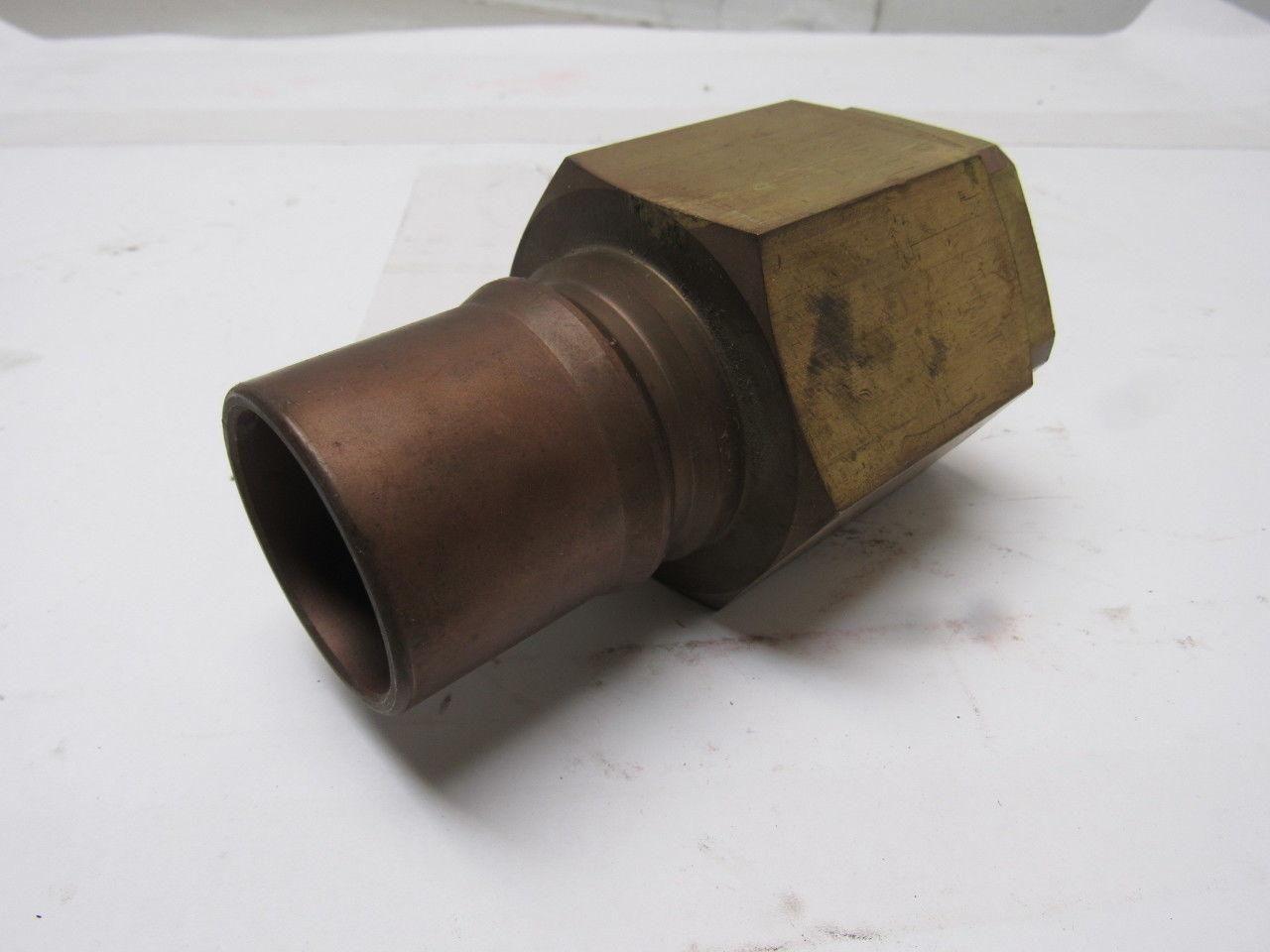 Parker BH12-61-W Brass 1-1/2 Body Poppet Valve Shut off 1-1/4"NPTF Quick Couplin