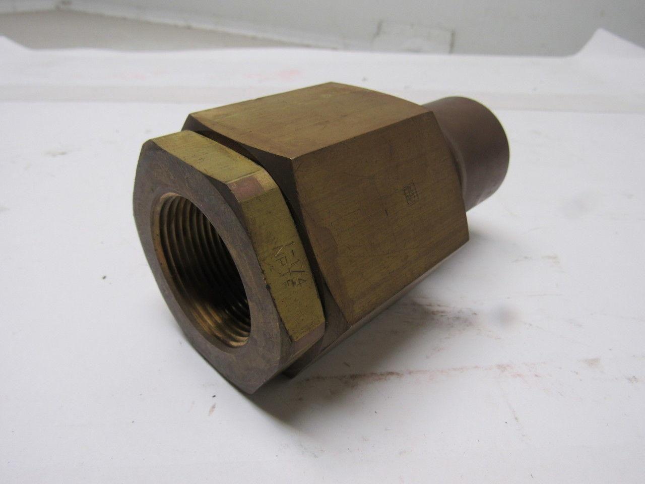 Parker BH12-61-W Brass 1-1/2 Body Poppet Valve Shut off 1-1/4"NPTF Quick Couplin