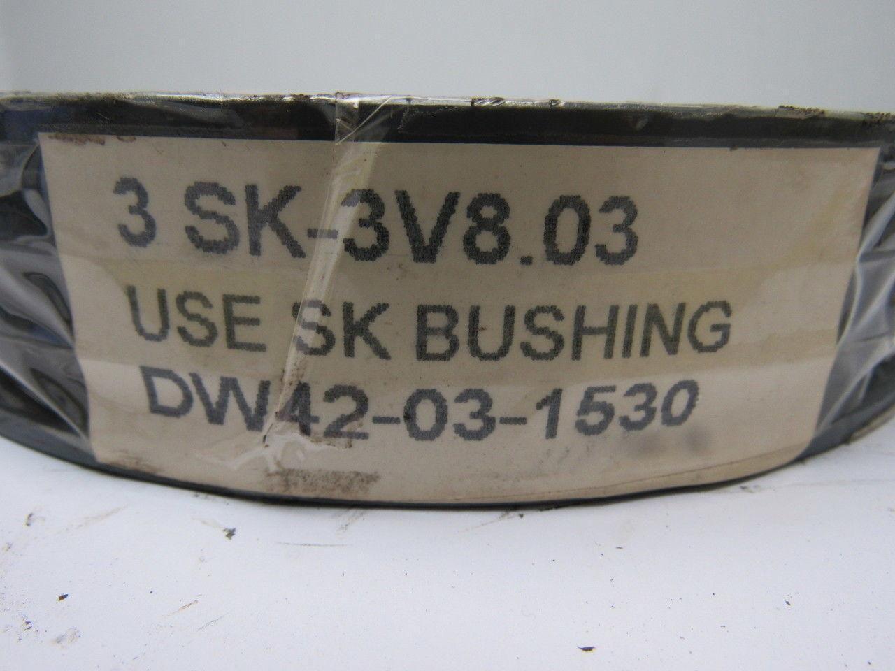 T.B. Woods 3V 8.3 SK 3 Groove 8" Pulley/Sheave SK Bushed Bore Solid Center