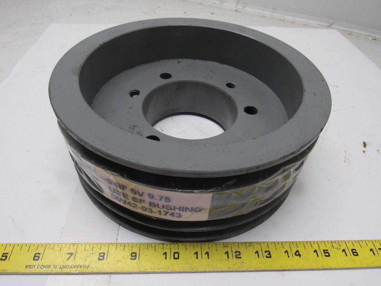 55V9.75 5 Groove 9-3/4" Pulley/Sheave SF Bushed Bore