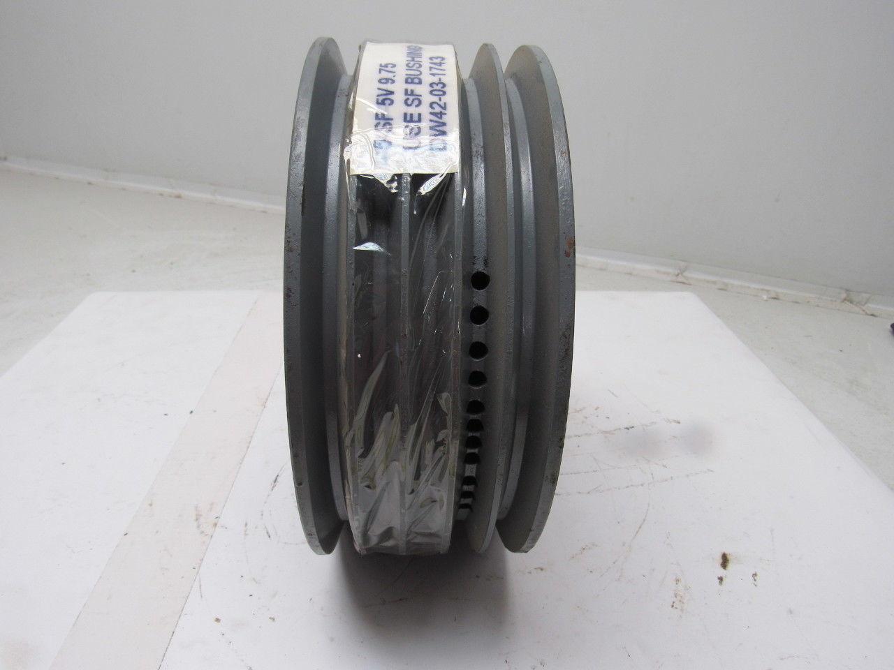 55V9.75 5 Groove 9-3/4" Pulley/Sheave SF Bushed Bore