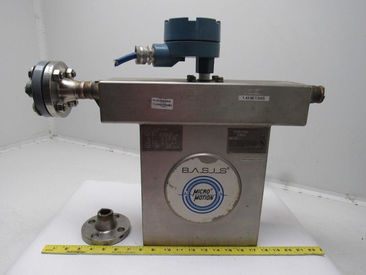 Micro Motion F100SI128SU Stainless Steel Mass Flow Sensor Tank 1" Flange