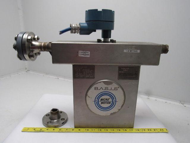 Micro Motion F100SI128SU Stainless Steel Mass Flow Sensor Tank 1" Flange
