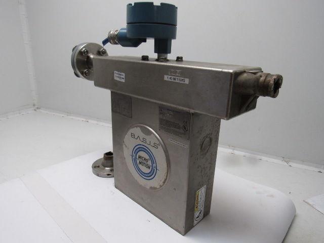 Micro Motion F100SI128SU Stainless Steel Mass Flow Sensor Tank 1" Flange