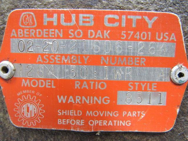 Hub City 02-20-21606-264 264 Double Shaft Gear Box 5:1 W/1/2HP Baldor 3PH Motor