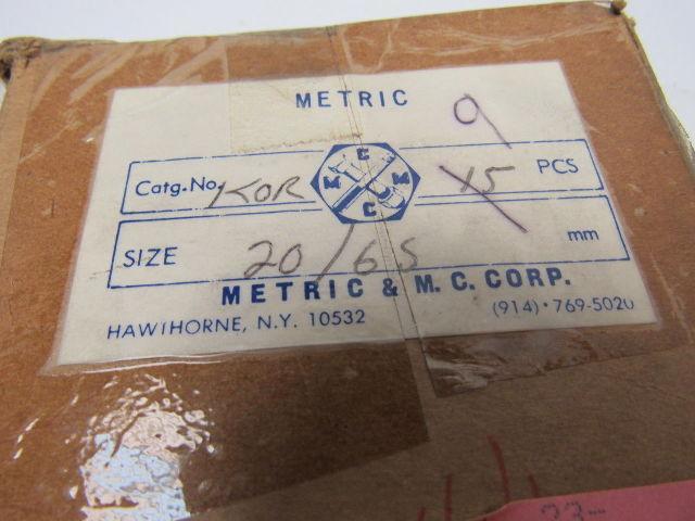 Metric & M.C. Corp KOR Hydraulic Fitting Reducer Tube 20x6mm Series S Lot of 3
