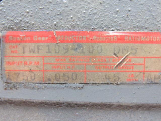 Boston Gear TWF109-100 DM5 Worm Gear Box Drive Speed Reducer 100:1 Ratio .050HP