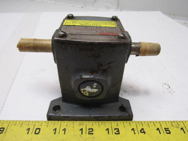 Boston Gear 309A-20-H Right Angle Double Shaft Speed Reducer Gear Box 20:1 Ratio