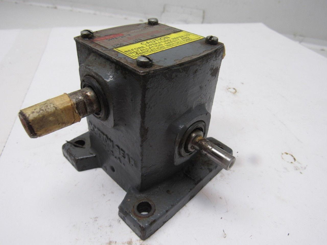 Boston Gear 309A-20-H Right Angle Double Shaft Speed Reducer Gear Box 20:1 Ratio