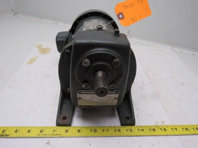 Paterson NC119AC1AA00A01 2.24/1 Gearmotor 769 Output RPM 1/3HP 208-230/460V 3PH