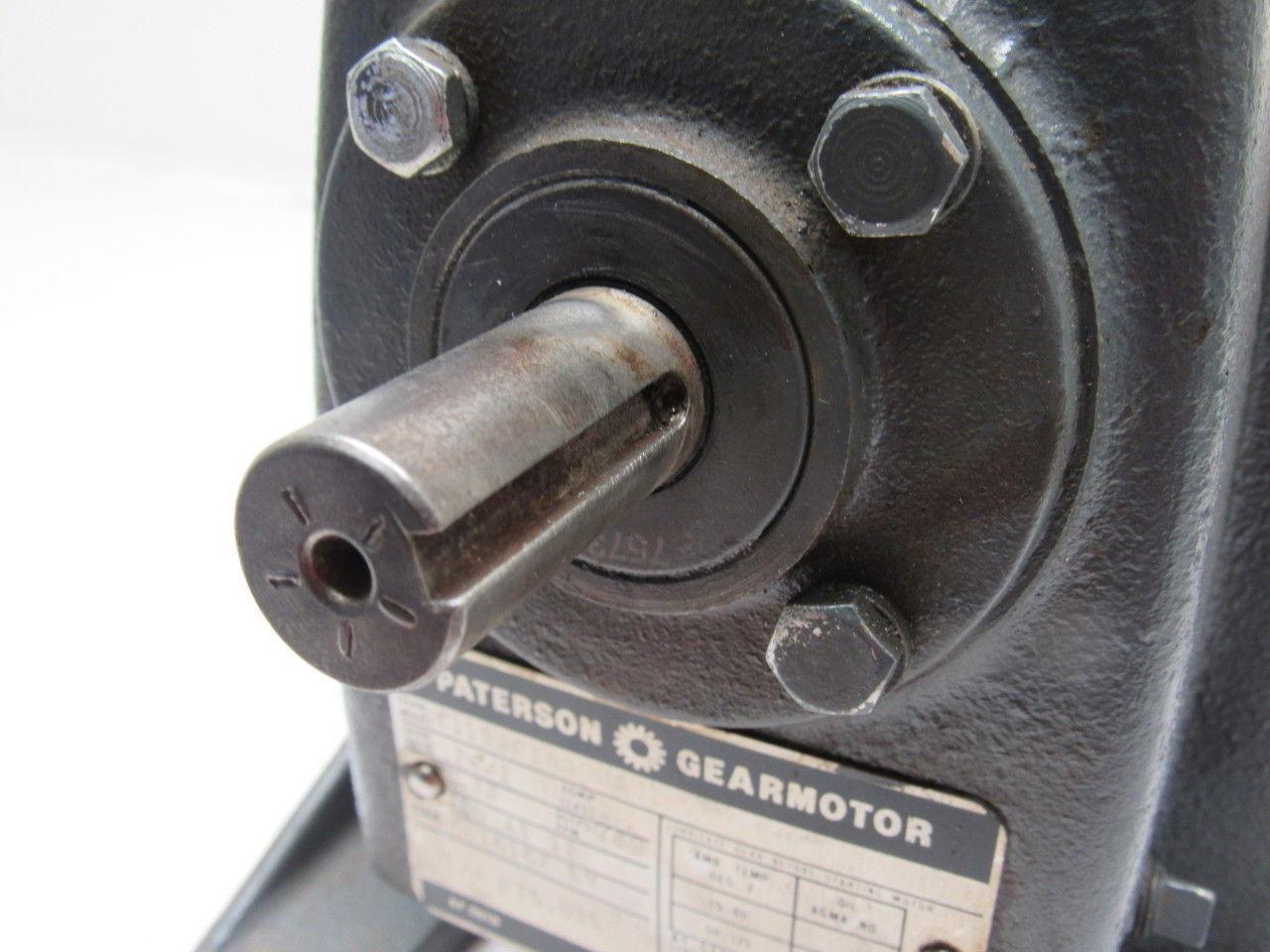 Paterson NC119AC1AA00A01 2.24/1 Gearmotor 769 Output RPM 1/3HP 208-230/460V 3PH