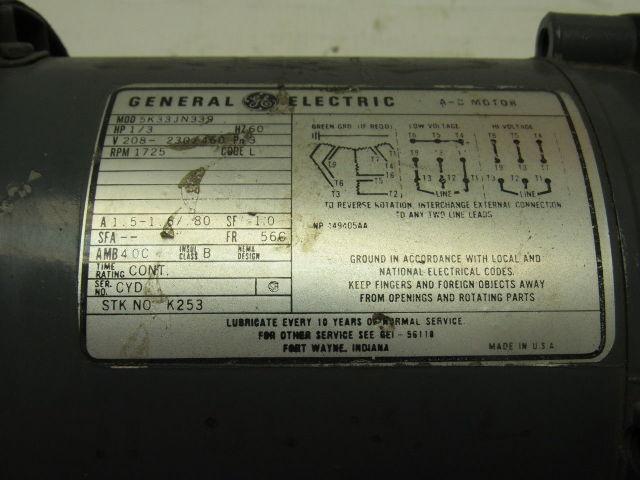 Paterson NC119AC1AA00A01 2.24/1 Gearmotor 769 Output RPM 1/3HP 208-230/460V 3PH