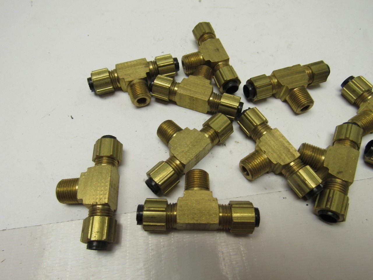 P172042 Poly-Tube Male Branch Tee, 1/4" OD x 1/8" MPT Lot of 11