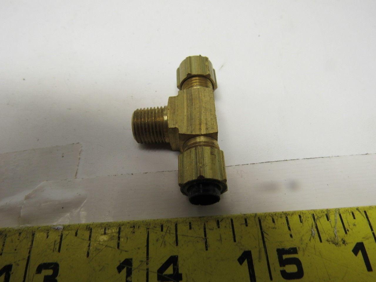 P172042 Poly-Tube Male Branch Tee, 1/4" OD x 1/8" MPT Lot of 11